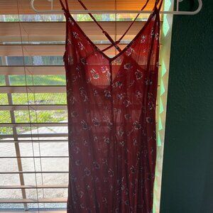 American Eagle Outfitters Size 4 Red Floral Dress